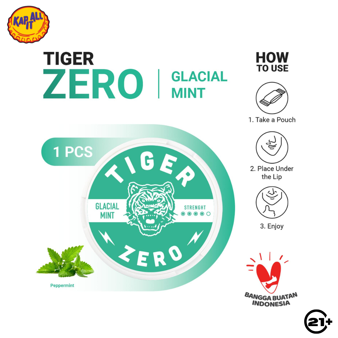 TIGERSNUS ZERO GLACIAL MINT - NICOTINE POUCH