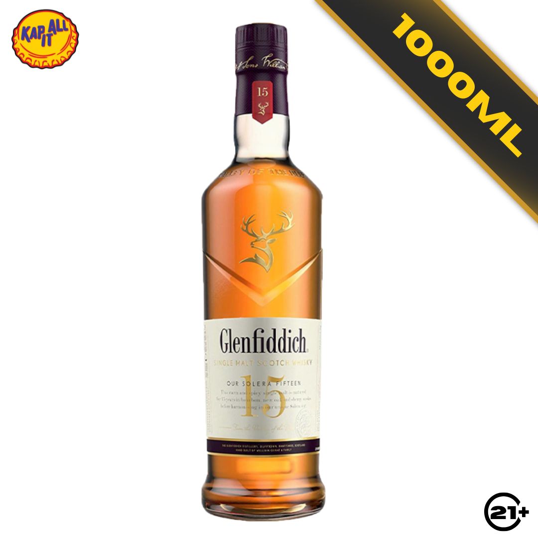 Glenfiddich 15 YO Single Malt Scotch Whisky 1L