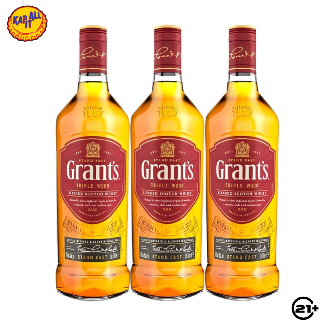 Triple Grants Triple Wood Blended Scotch Whisky 700ml - 3 Bottles