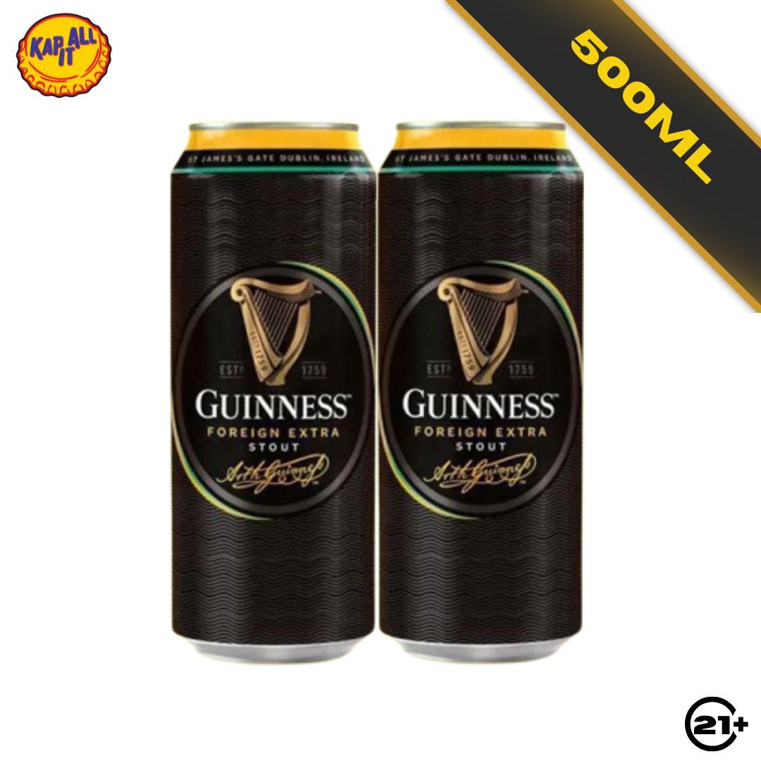 Twin Guinness Foreign Extra Stout Beer Can 500ml - 2 Cans