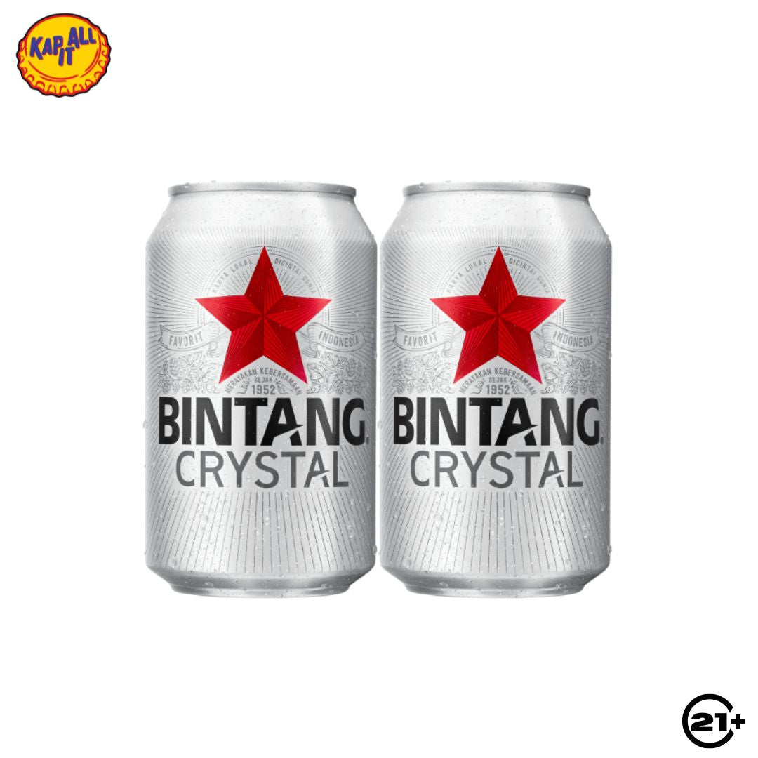 Twin Bintang Crystal Beer Can 320ml - 2 Cans