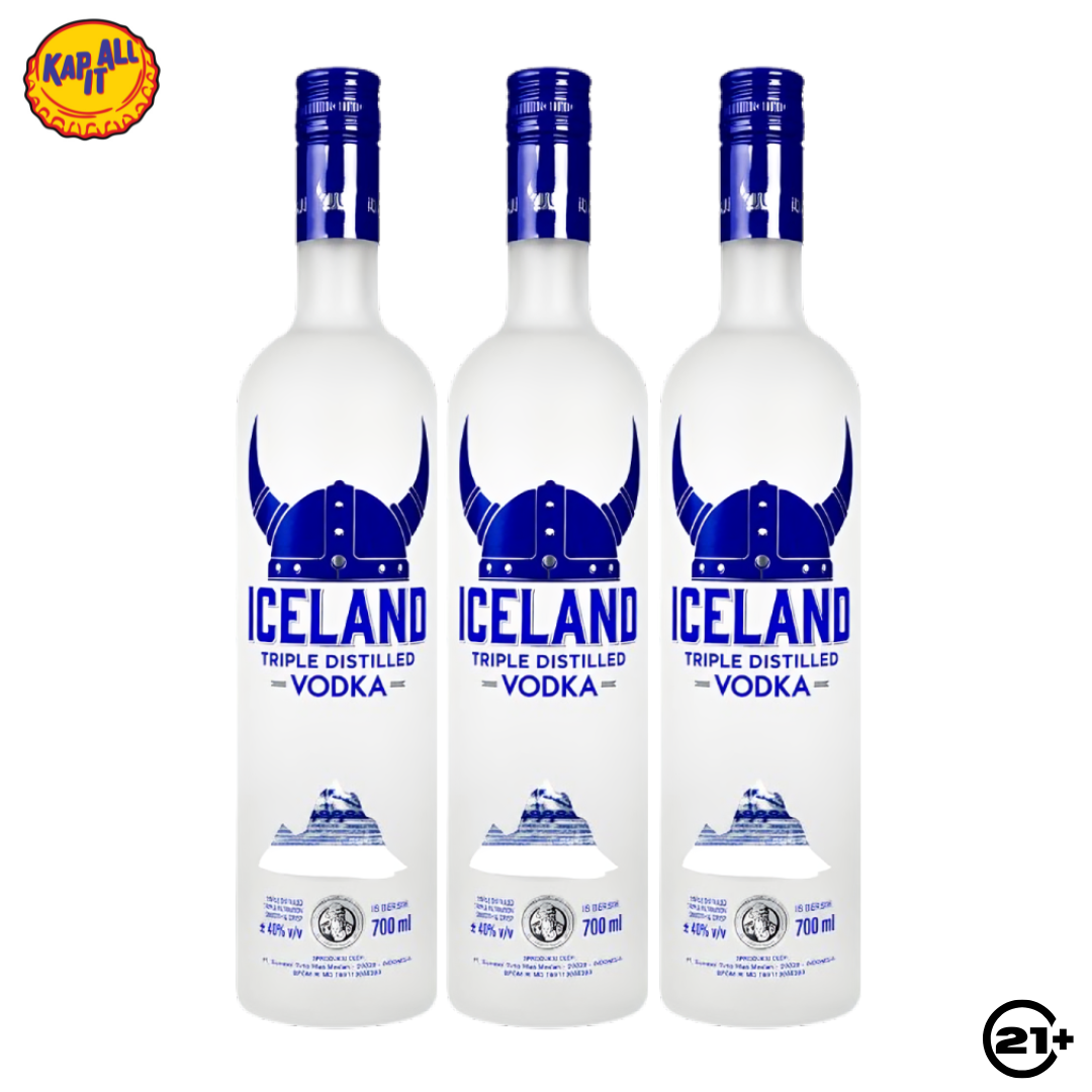 Triple Iceland Original Vodka 700ml - 3 Bottles