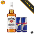 Bundles Jim Beam White Bourbon Whiskey 700ml + Red Bull Energy Drink 250ml