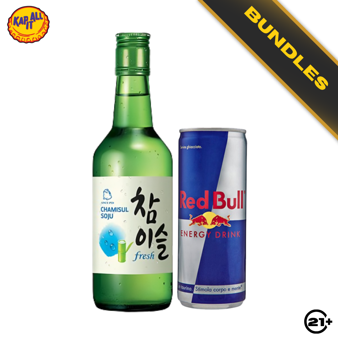 Bundles Jinro Soju Chamisul Fresh Original 360ml + Red Bull Energy Drink 250ml
