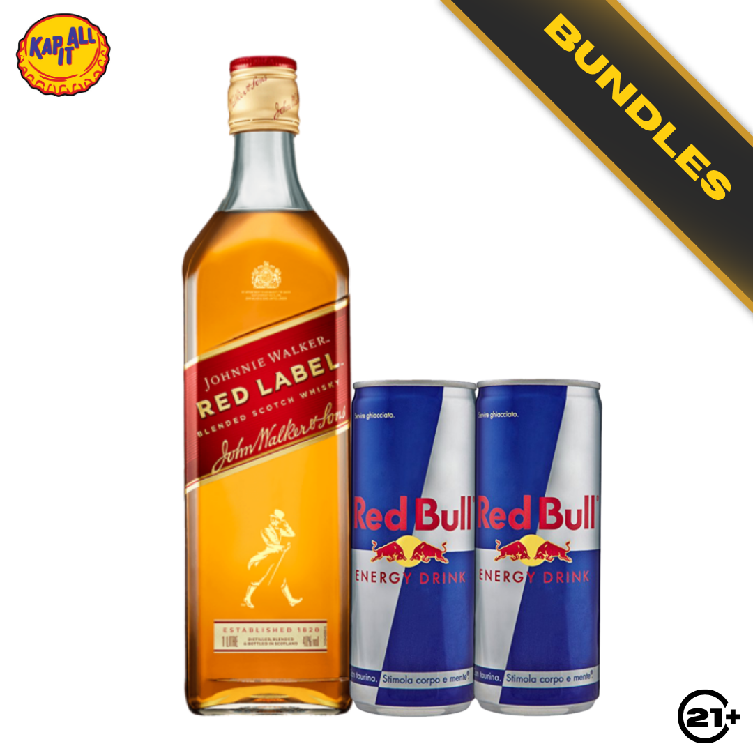 Bundles Johnnie Walker Red Label 700ml + Red Bull Energy Drink 250ml