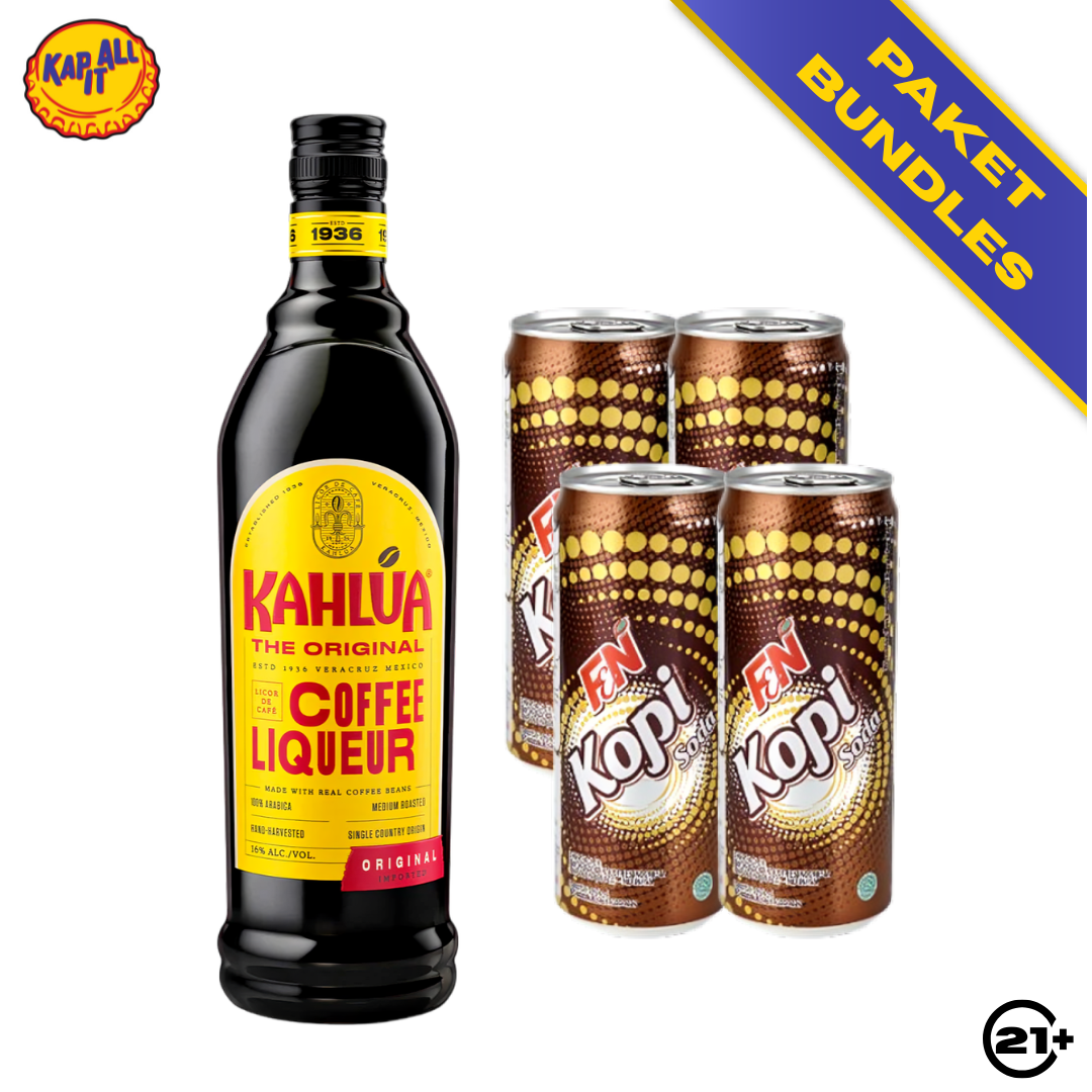 KAHLUA COFFEE BOOST - 1 KAHLUA THE ORIGINAL COFFEE LIQUEUR 700ml + 4 F&N COFFEE SODA 325ml
