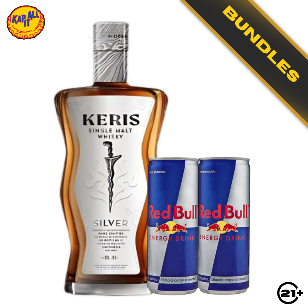 Bundles Keris Single Malt Whisky 700ml + Red Bull Energy Drink 250ml