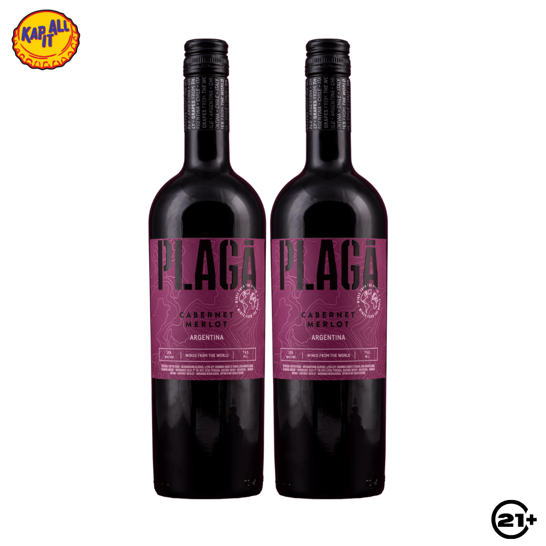 Twin Plaga Cabernet Merlot Wine 750ml - 2 Bottles