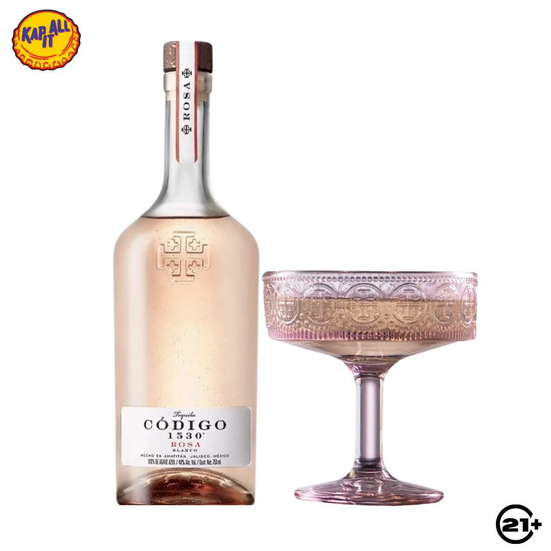 CODIGO ROSA TEQUILA 700ml + 1 GLASS + BOX