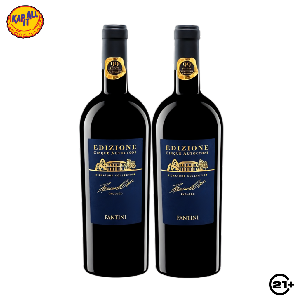 Twin Edizione Cinque Autoctoni Fantini Wine 750ml - 2 Bottles