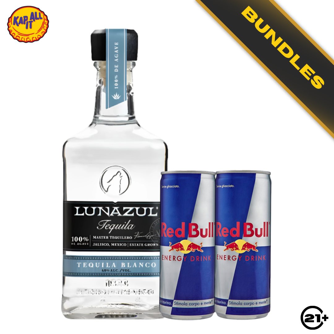 Bundles Lunazul Tequila Blanco 750ml + Red Bull Energy Drink 250ml