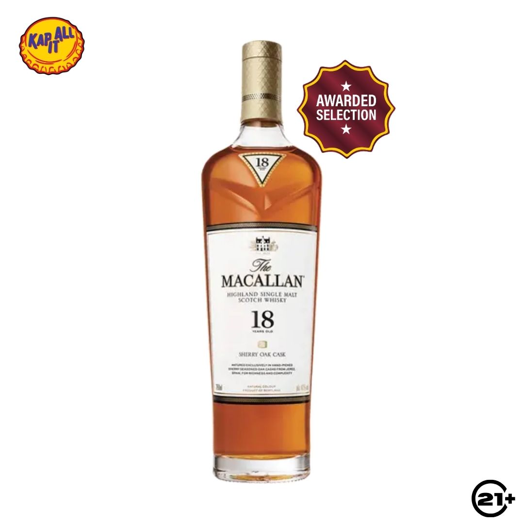The Macallan 18 YO Sherry Oak Single Malt Scotch Whisky 700ml