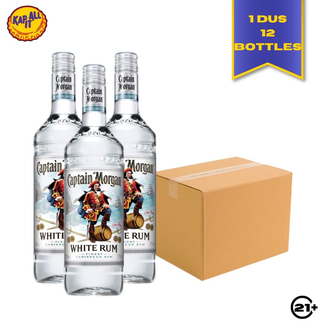 PAKET CAPTAIN MORGAN WHITE RUM 750ml - 1 DUS 12 BOTTLES