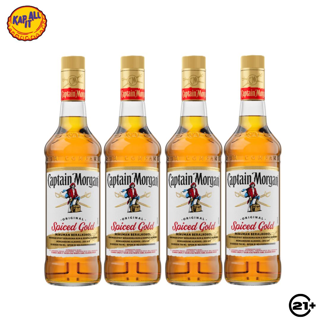 PAKET CAPTAIN MORGAN ORIGINAL SPICED GOLD 700ml - 4 BOTTLES