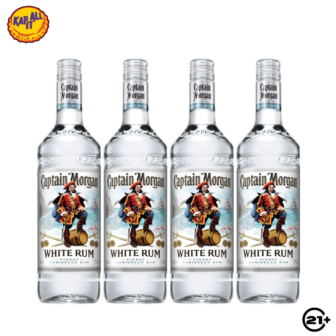 PAKET CAPTAIN MORGAN WHITE RUM 750ml - 4 BOTTLES