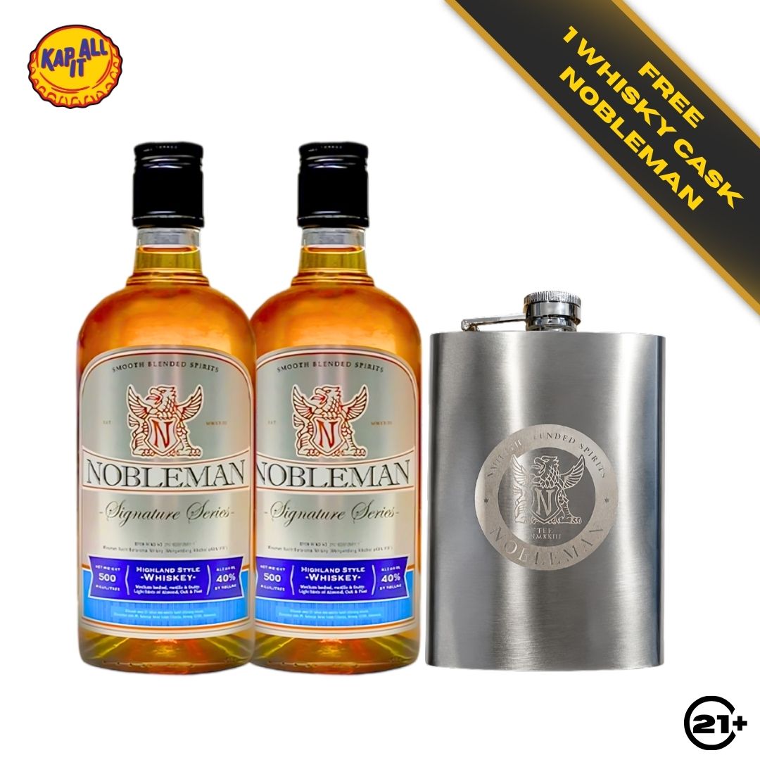 Bundles Nobleman Signature Series Whiskey 500ml + Free Whisky Cask Nobleman