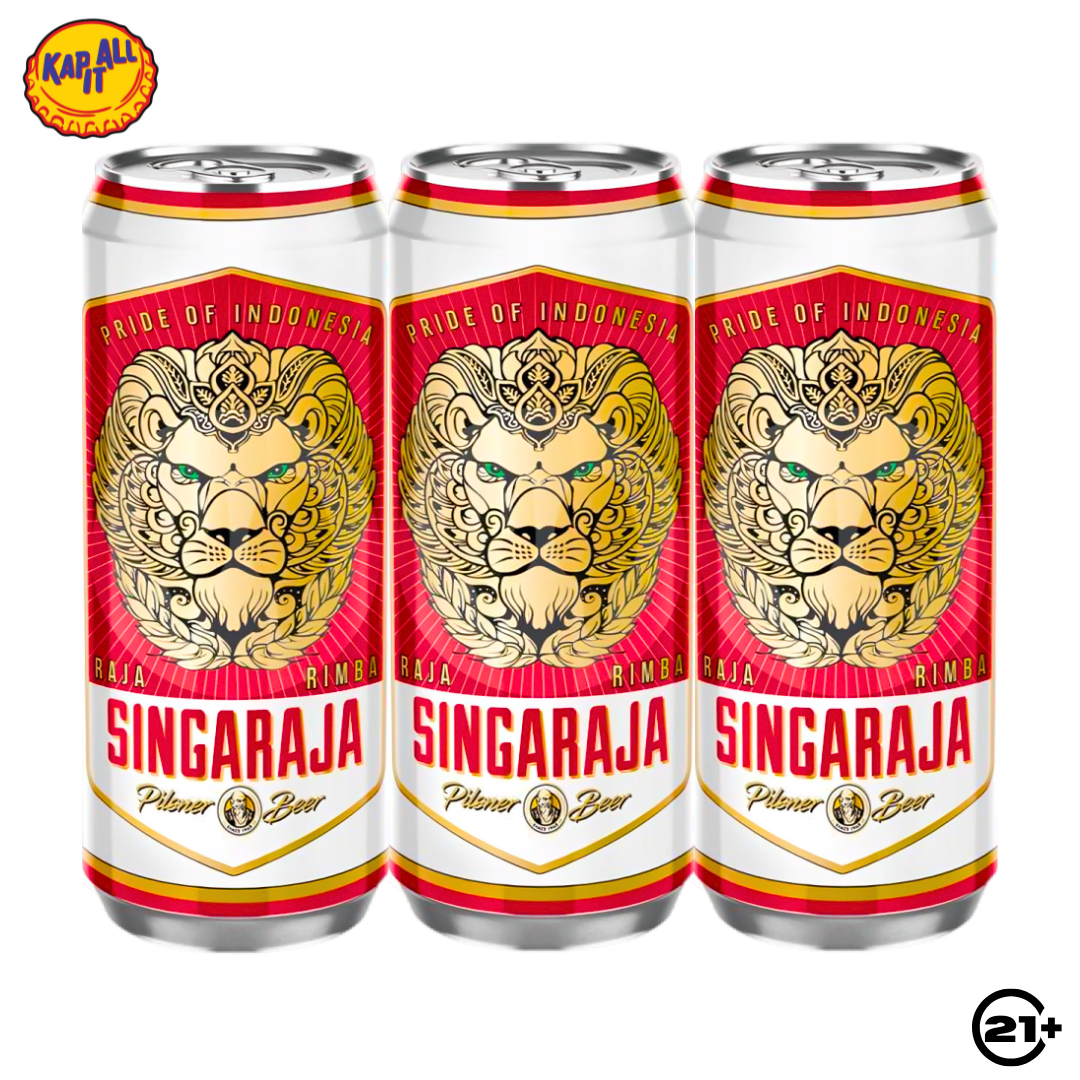 Triple Singaraja Beer Pilsener Can 500ml - 3 Cans