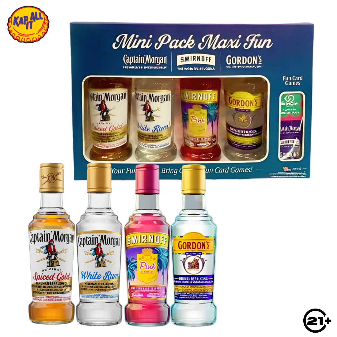 MINI PACK CAPTAIN MORGAN SMIRNOFF & GORDONS 200ml