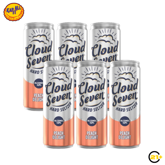PAKET BEER CLOUD SEVEN PEACH DELIGHT CAN 350ml - 6 CAN