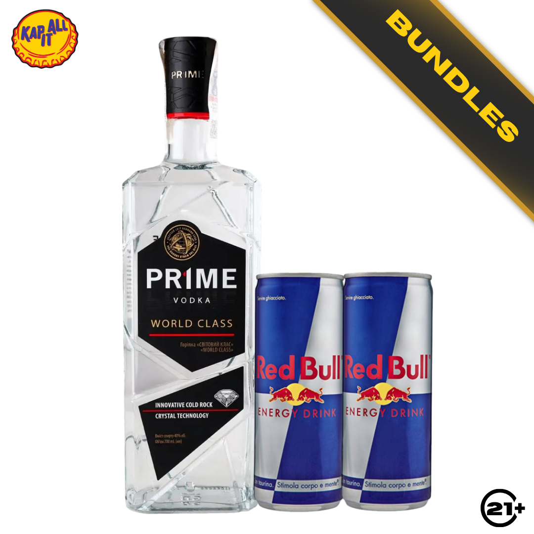 Bundles Prime World Class Vodka 700ml + Red Bull Energy Drink 250ml