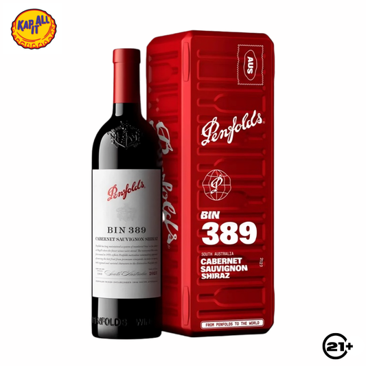 WINE PENFOLDS BIN 389 CABERNET SHIRAZ TIN GIFT BOX 750ml