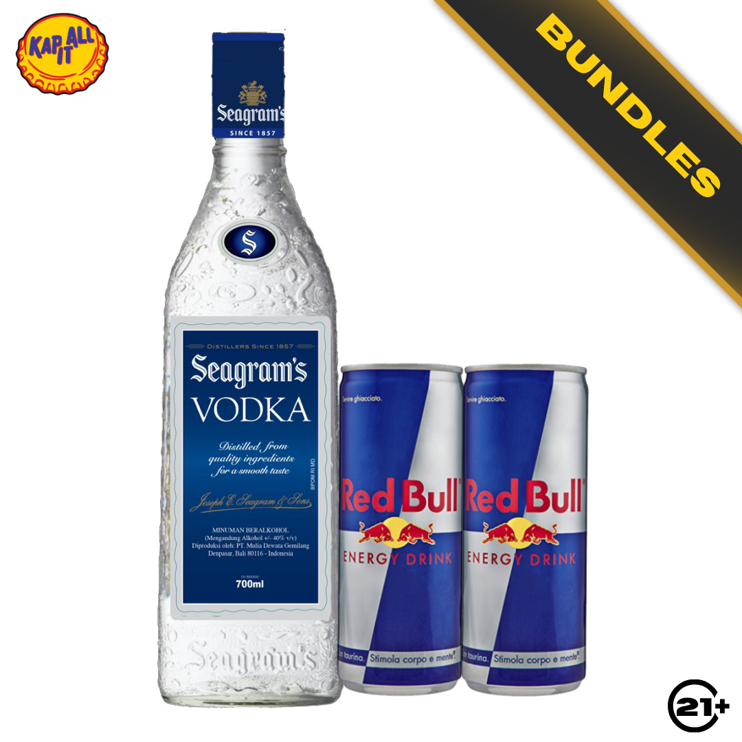 Bundles Seagram's Extra Smooth Vodka 750ml + Red Bull Energy Drink 250ml