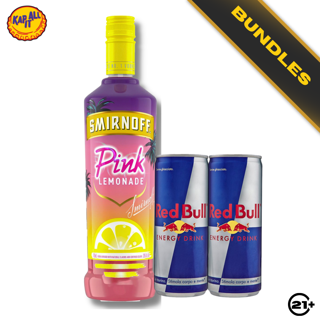 Bundles Smirnoff Pink Lemonade Vodka 700ml + Red Bull Energy Drink 250ml