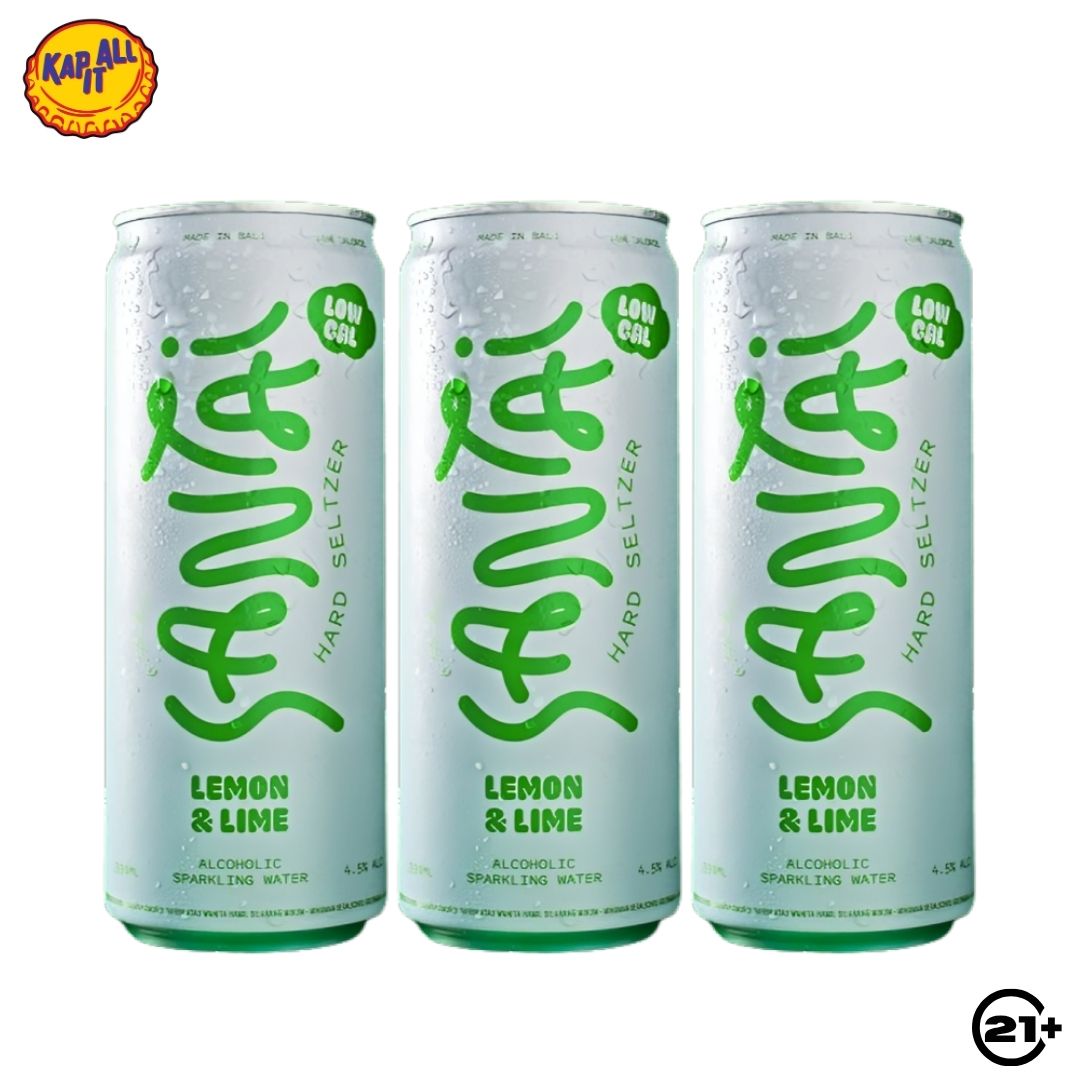 Triple Santai Lemon & Lime Can 330ml - 3 Cans