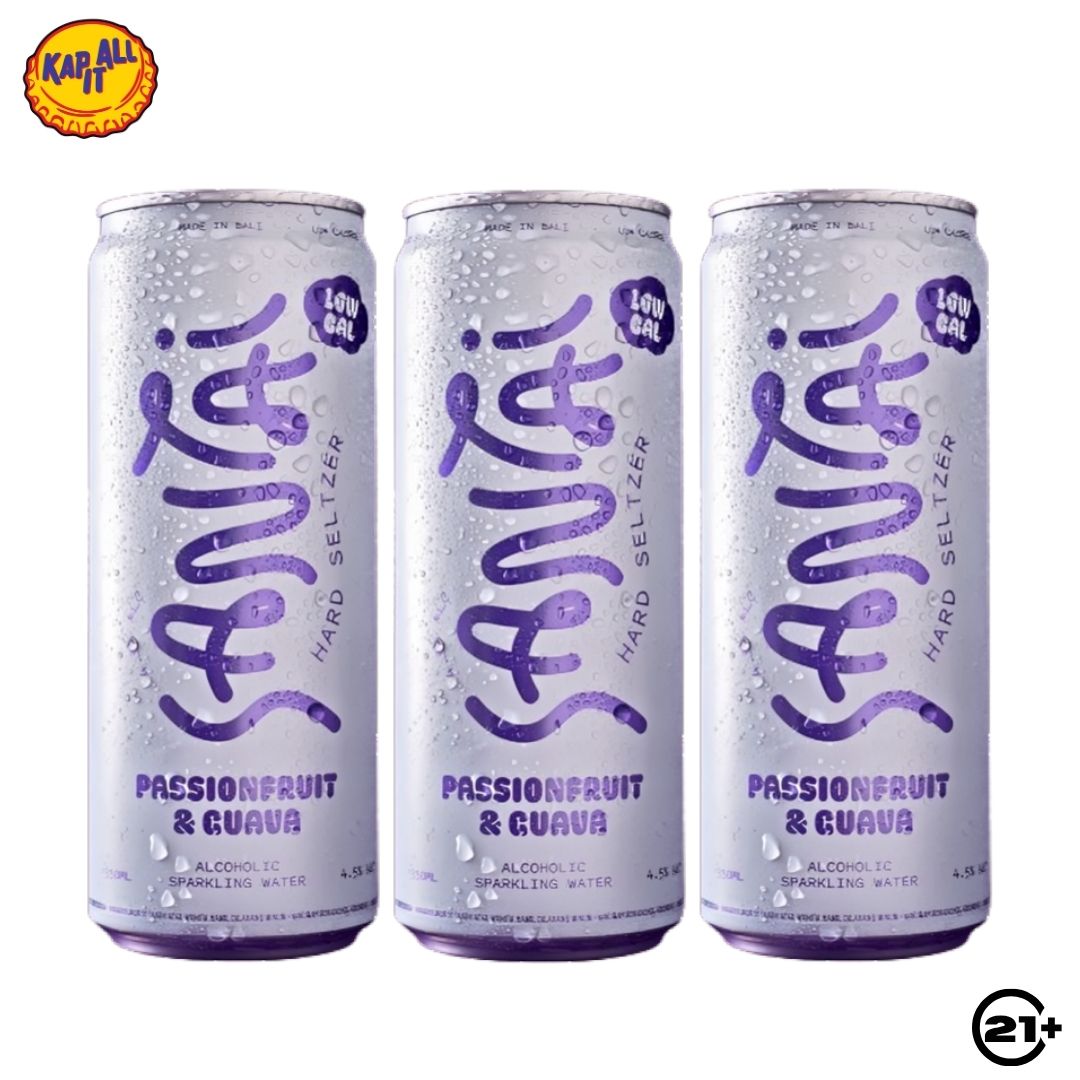 Triple Santai Passionfruit & Guava Can 330ml - 3 Cans