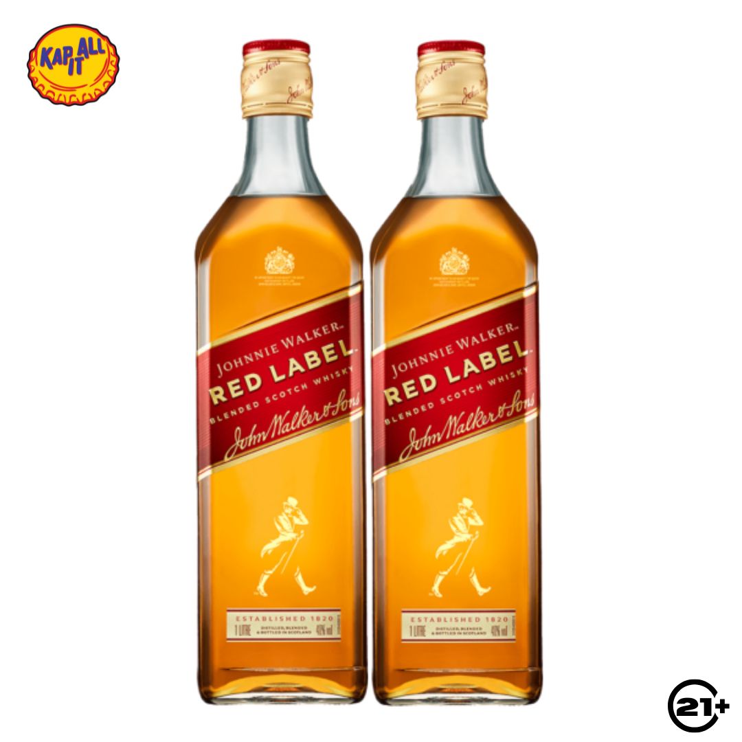 Twin Johnnie Walker Red Label 700ml - 2 Bottles