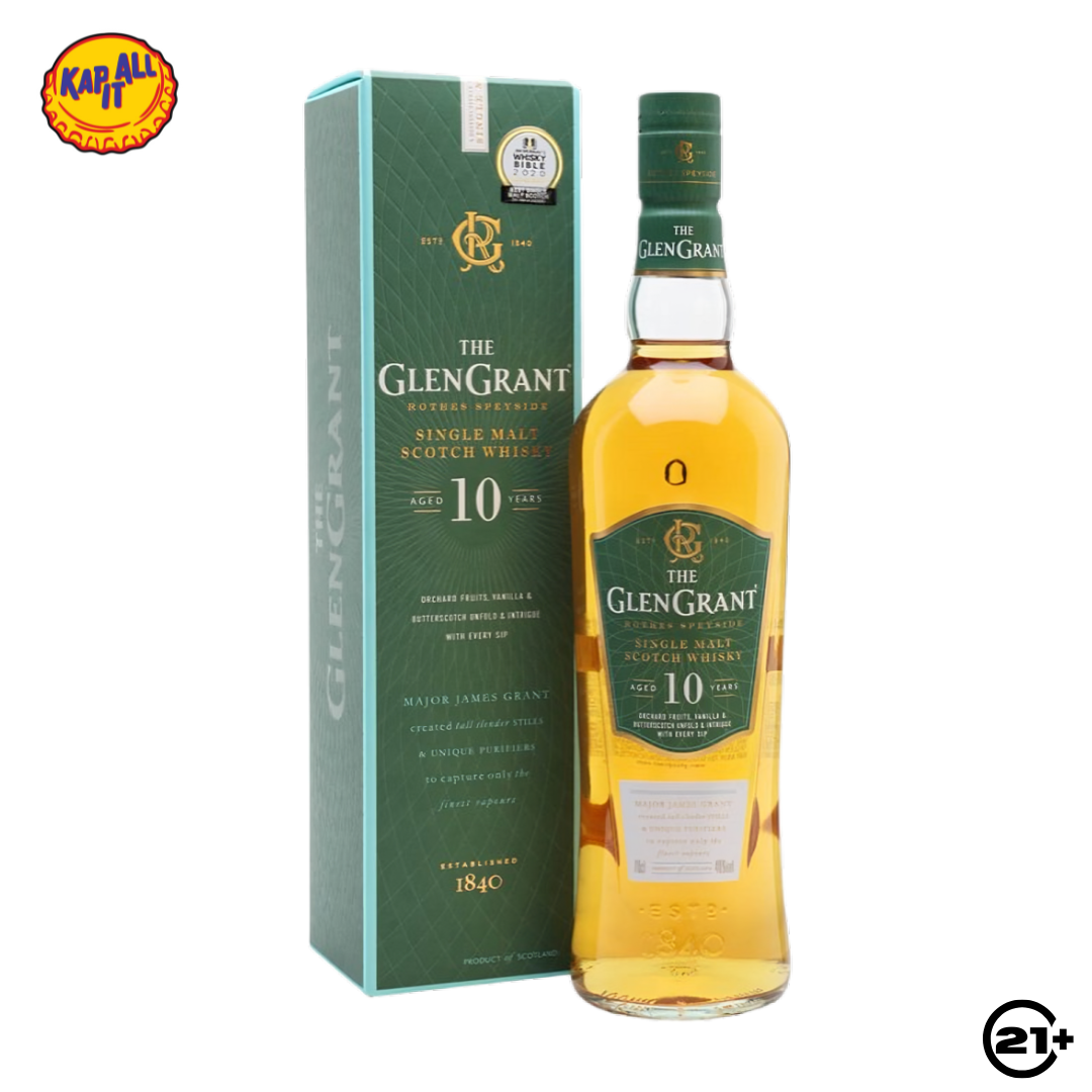 THE GLEN GRANT 10 YEAR OLD SINGLE MALT SCOTCH WHISKY 700ml