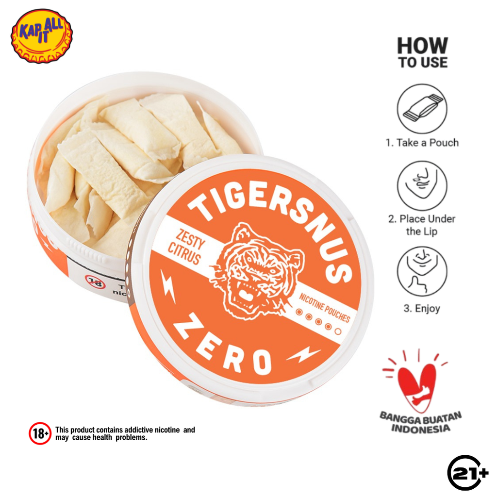 Tigersnus Zero Zesty Citrus Nicotine Pouch