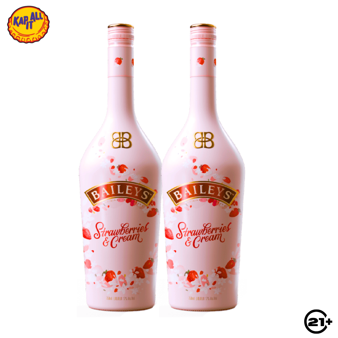Twin Baileys Strawberry Liqueur 700ml - 2 Bottles