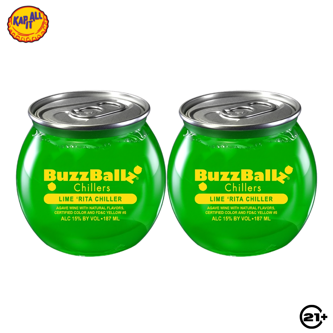 Twin Buzzballz Chillers Lime Rita Chiller 187ml - 2 Pcs