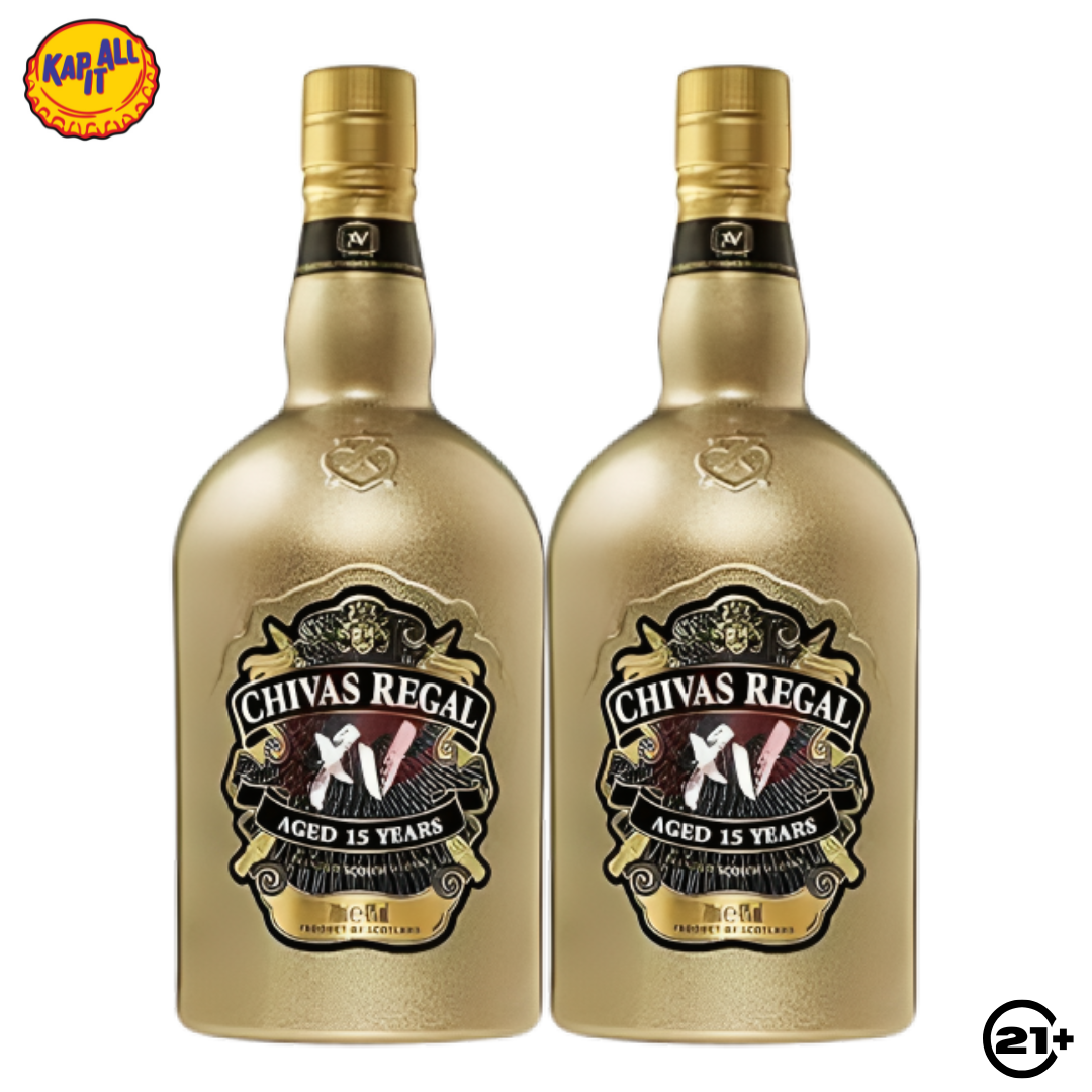 Twin Chivas Regal XV Blended Scotch Whisky 700ml - 2 Bottles