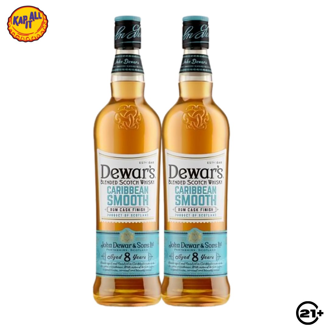 Twin Dewar's Caribbean Smooth 8 YO Blended Scotch Whisky 700ml - 2 Bottles
