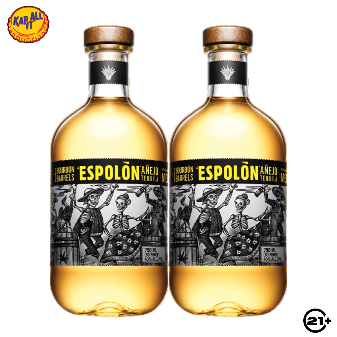Twin Espolon Tequila Anejo 750ml - 2 Bottles