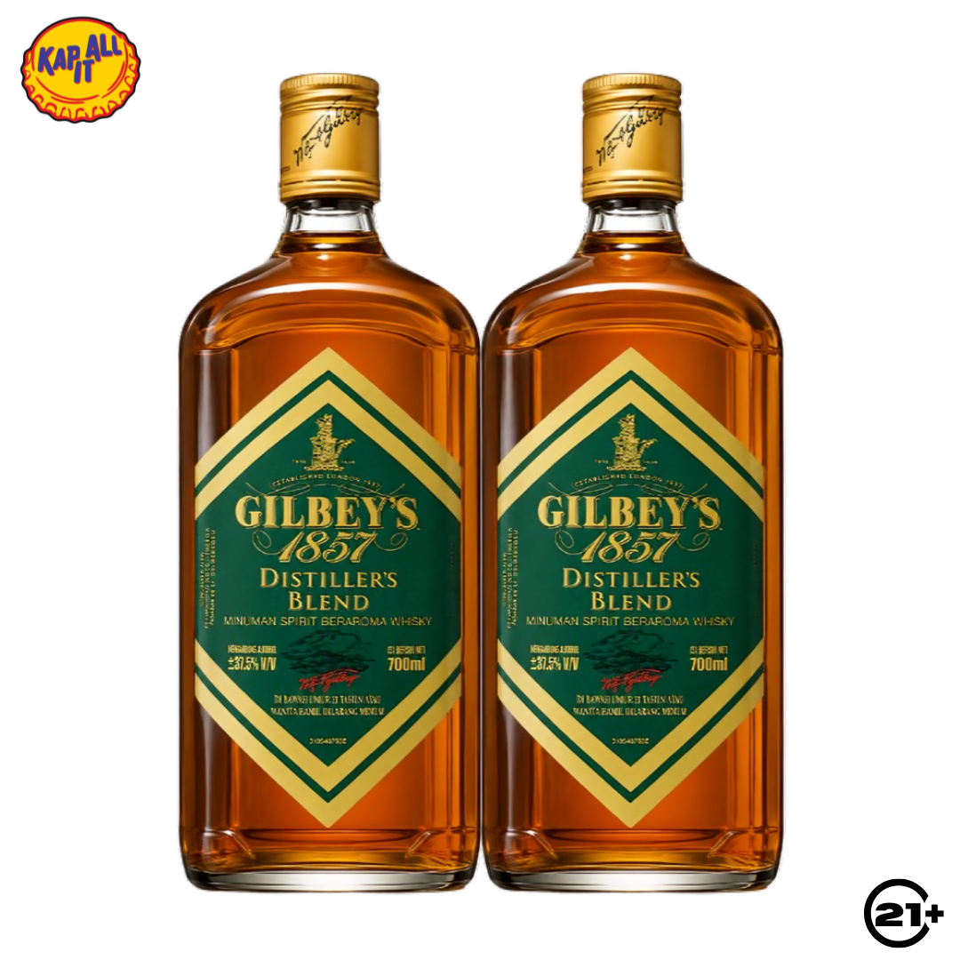 Twin Gilbey's Distillers Blend Whiskey 700ml - 2 Bottles