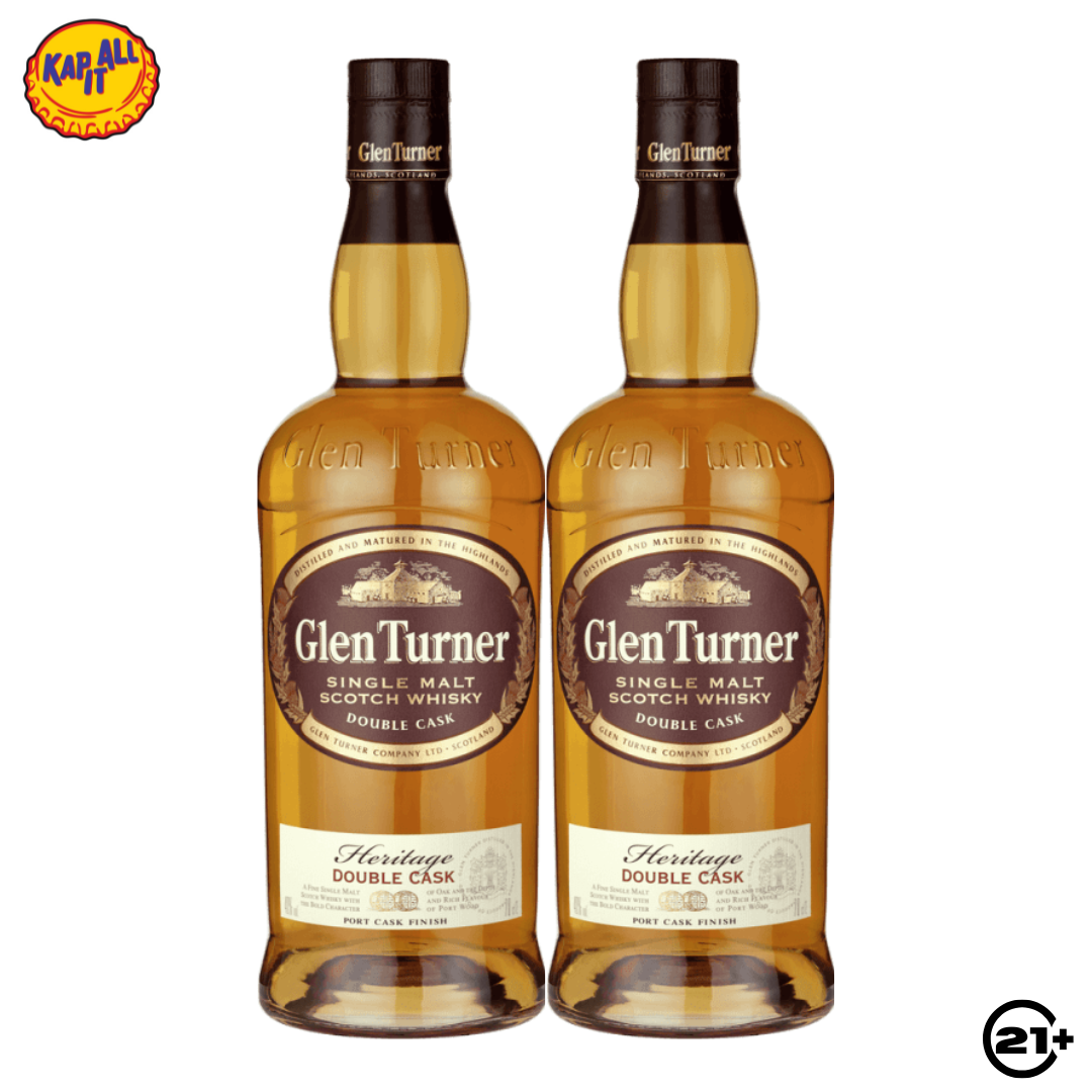 Twin Glen Turner Heritage Double Cask Single Malt Scotch Whisky 700ml - 2 Bottles