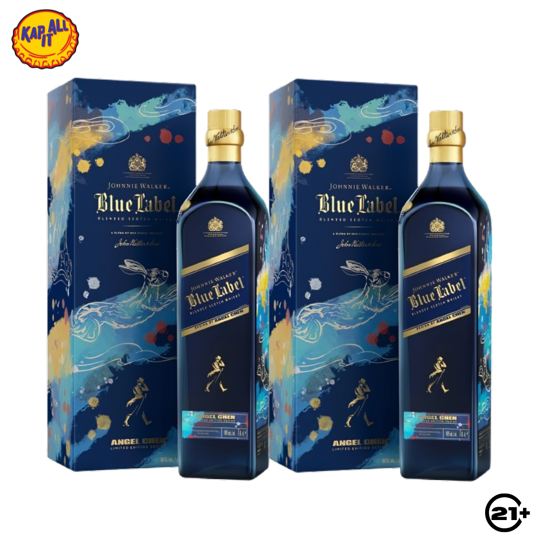 Paket Johnnie Walker Blue Label Year of The Rabit Angel Chen Edition 700ml - 2 Bottles