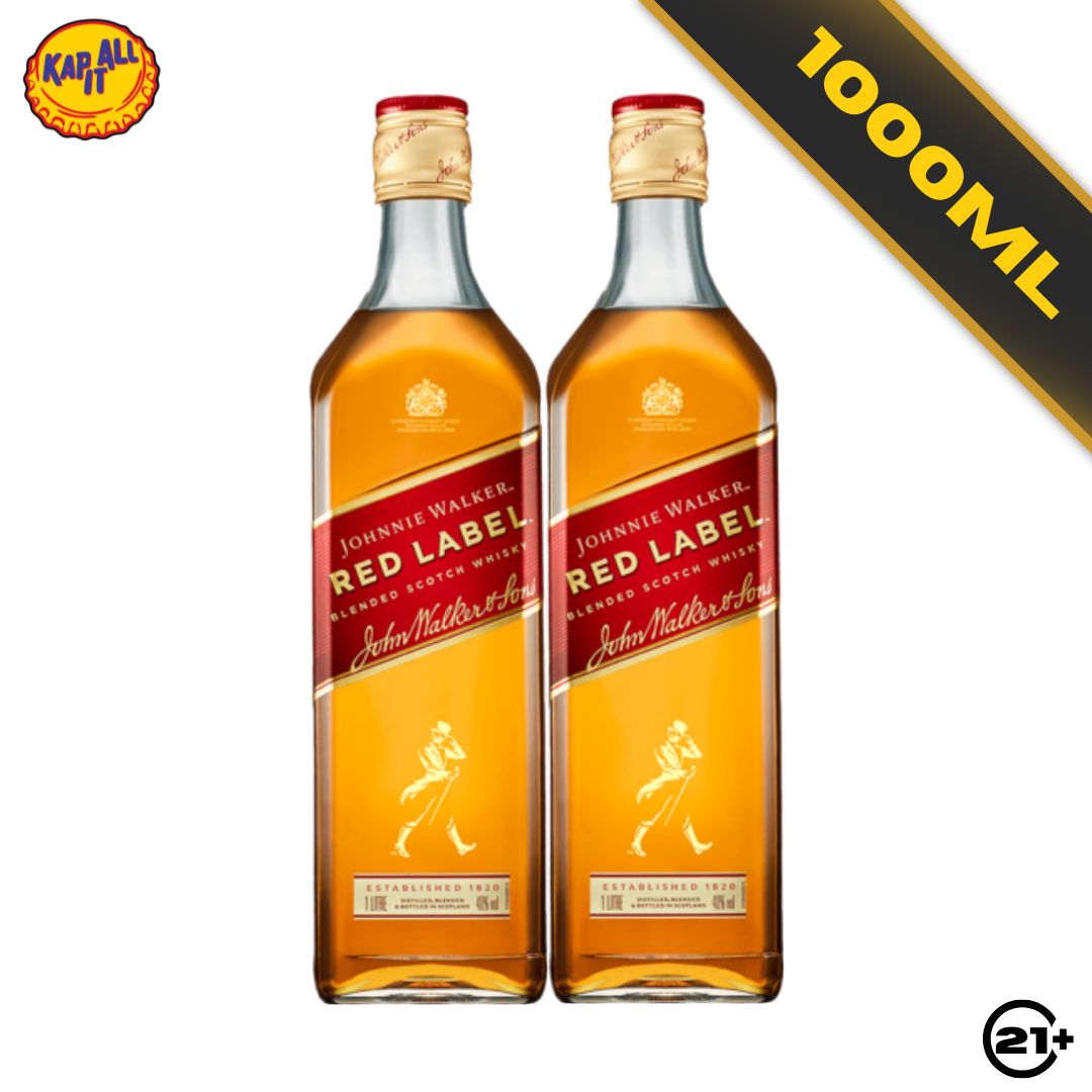 Twin Johnnie Walker Red Label 1L - 2 Bottles