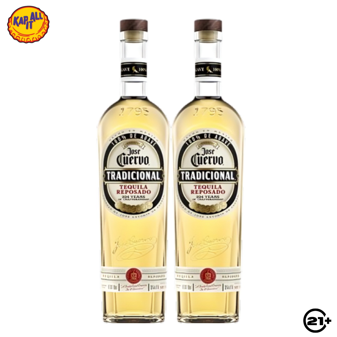 Twin Jose Cuervo Tradicional Reposado Tequila 700ml - 2 Bottles