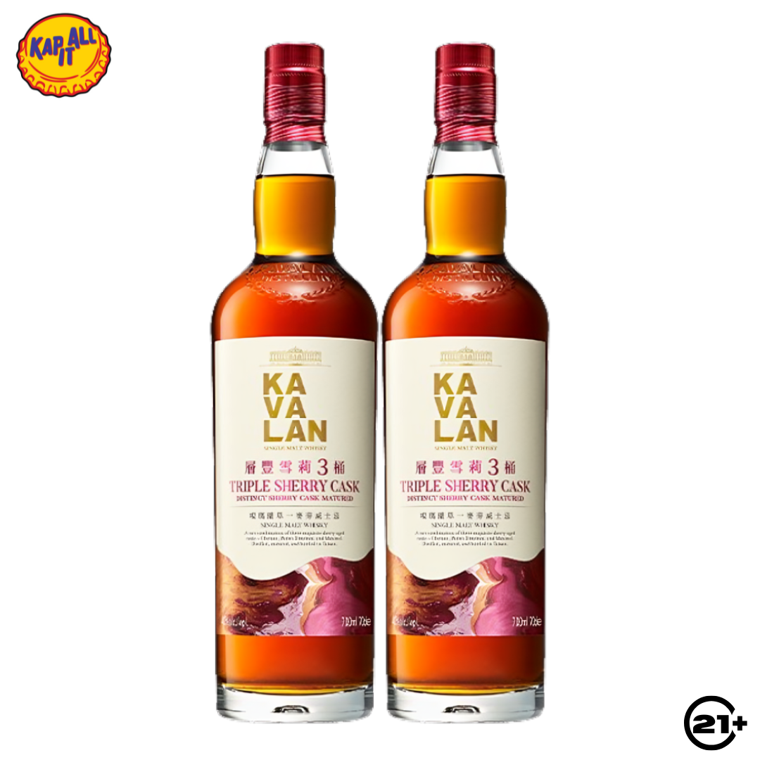 Twin Kavalan Triple Sherry Cask Single Malt Whisky 700ml - 2 Bottles