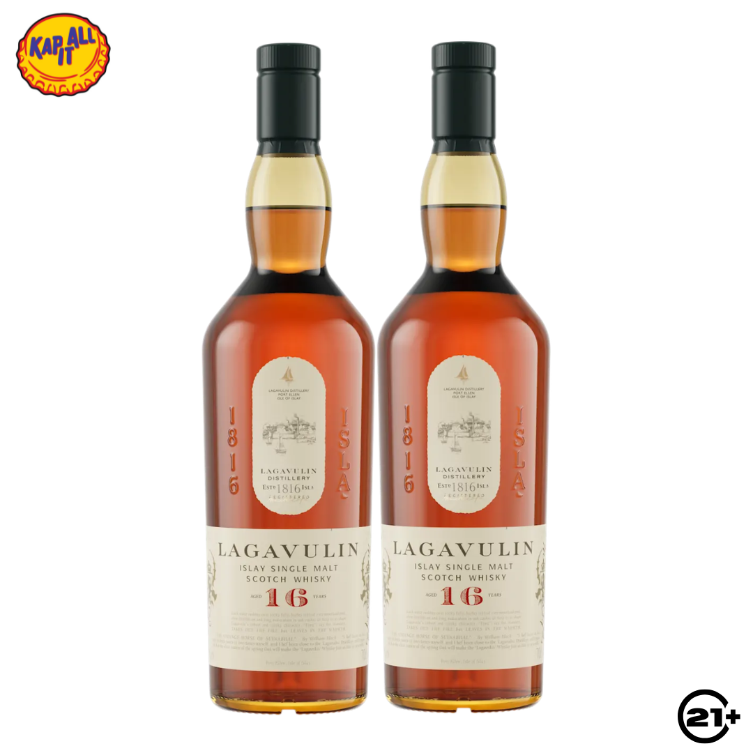 Twin Lagavulin 16 YO Whisky 700ml - 2 Bottles