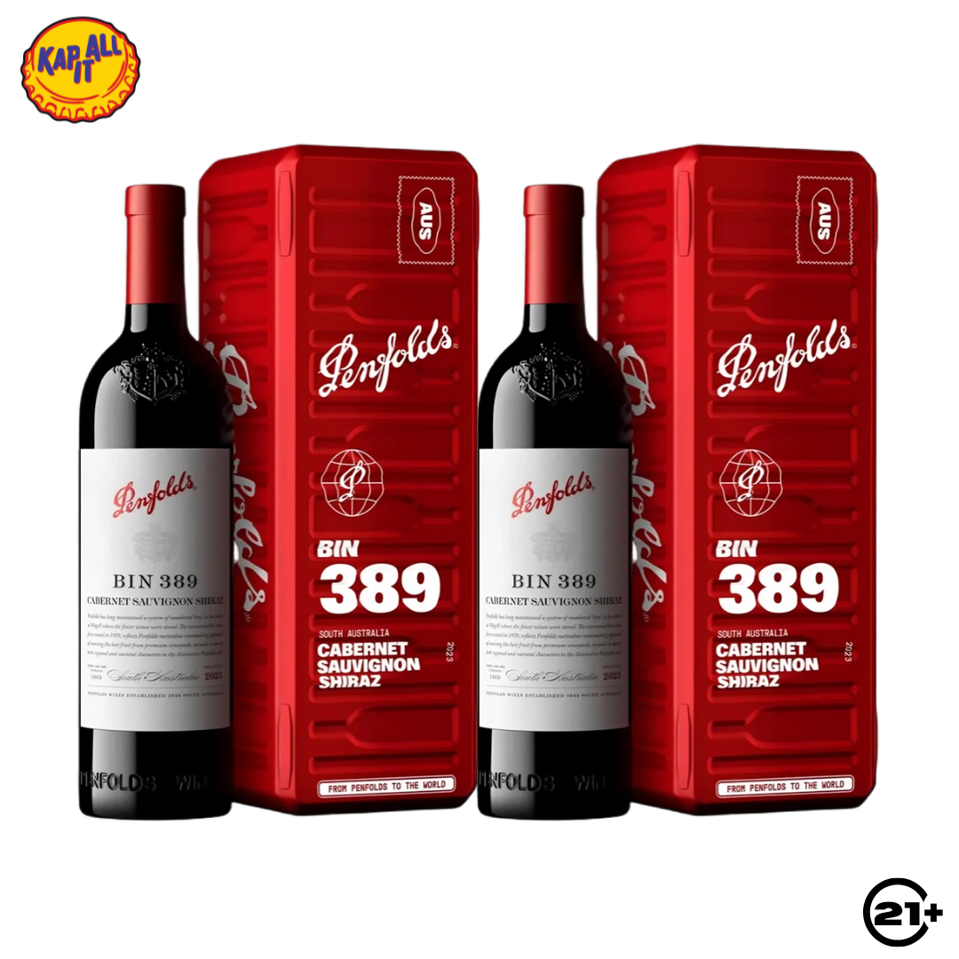 Twin Penfolds Bin 389 Cabernet Shiraz Tin Gift box 750ml