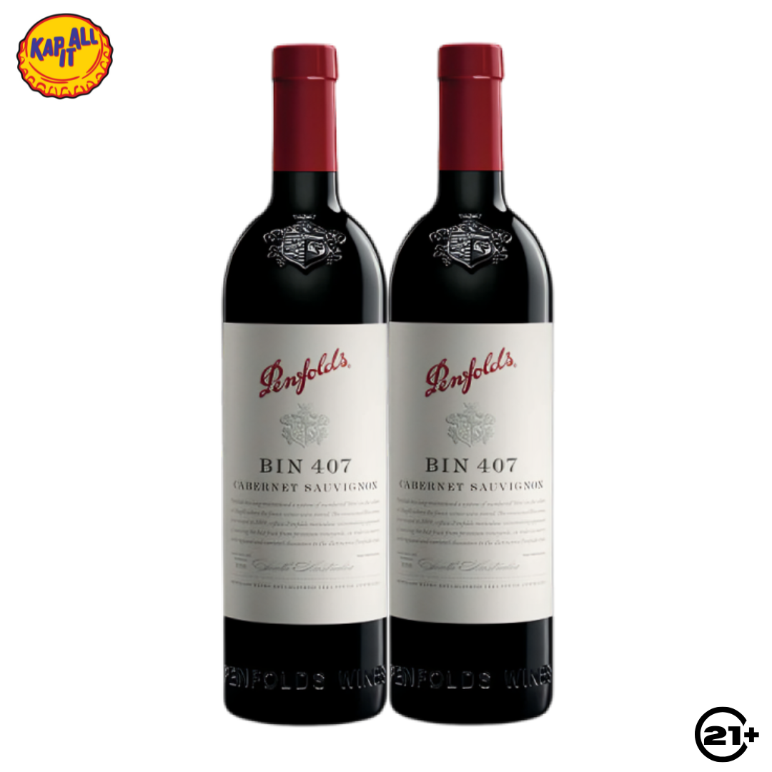 TWIN WINE PENFOLDS BIN 407 CABERNET SAUVIGNON 750ml