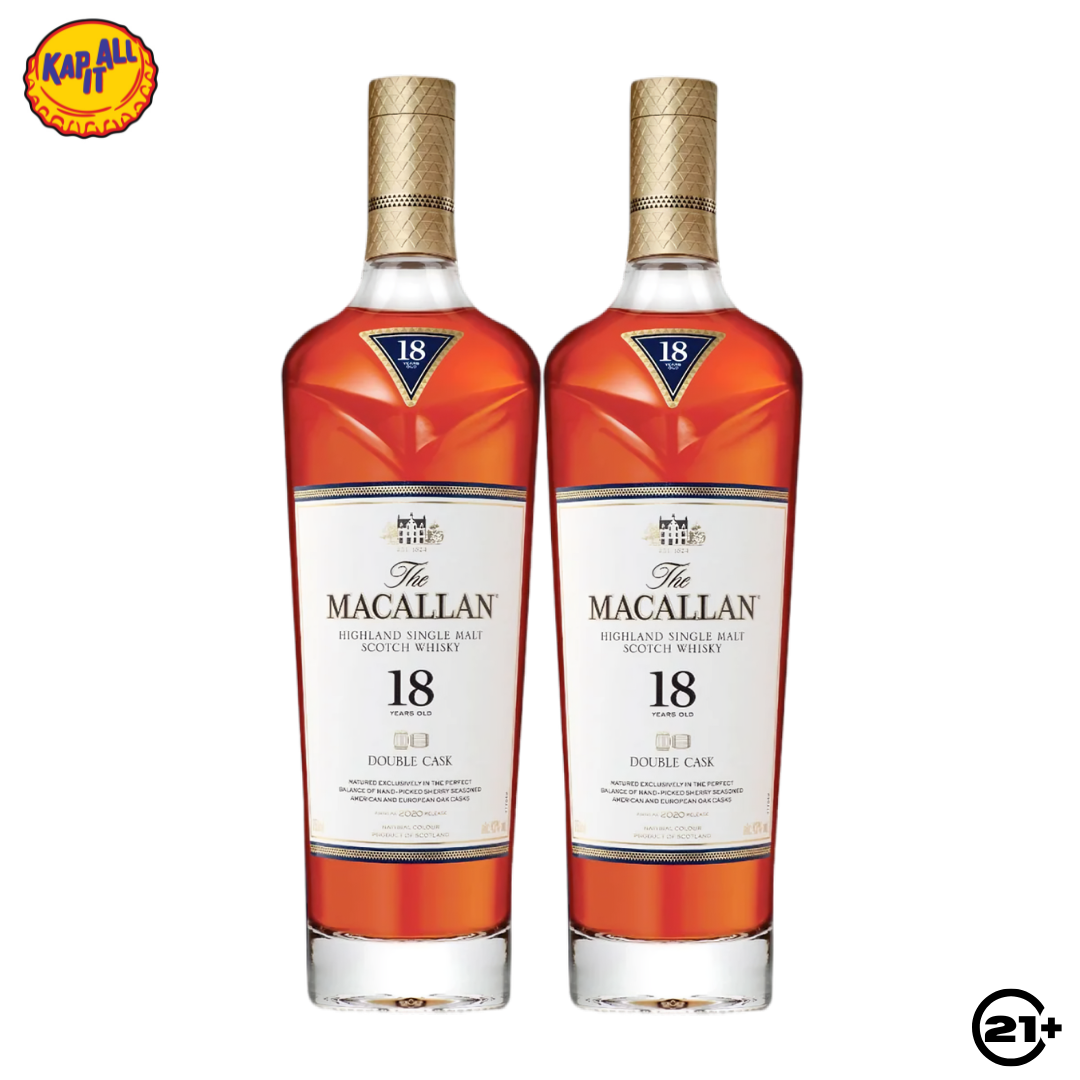 Twin The Macallan 18 YO Double Cask 700ml - 2 Bottles