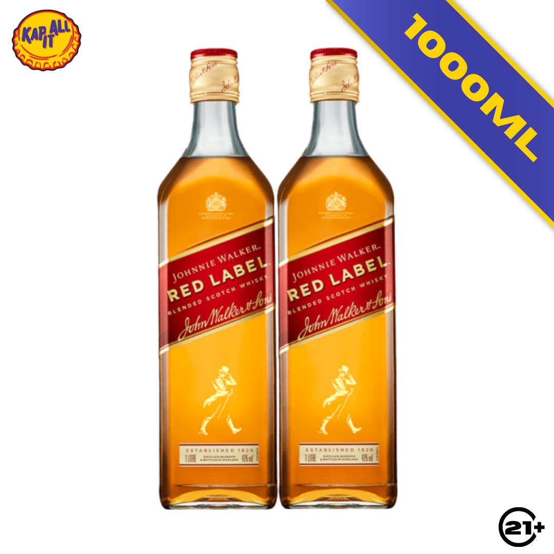 TWIN JOHNNIE WALKER RED LABEL 1000ml - 2 BOTTELS