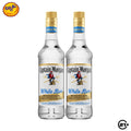 TWIN CAPTAIN MORGAN WHITE RUM 750ml - 2 BOTTLES