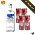 Absolut Sarsi Serve - Absolut Vodka Original 750ml + F&N Sarsi Sarsaparilla 325ml
